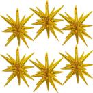 Balões Estrelados BBPOOL - 6 Unidades de 22cm em Formato de Estrela Dourada