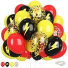 Balões FEYG Poke Cartoon - Impressão Relâmpago 30cm (Vermelho/Amarelo/Preto)