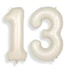 Balões Foil Helium Number Cream SUWEN 13th Birthday Cream 40 polegadas Balões Foil Helium Number Cream SUWEN 13th Birthday Cream 40 polegadas