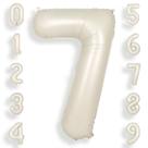Balões Foil Helium Number SUWEN 7 Cream White com 1 m de altura