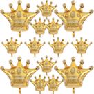 Balões GuassLee Crown Dourados - Kit com 14 Peças para Decoração de Festa
