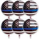 Balões Havercamp Police-Thin Blue Line 18" redondos (6 unidades) Balões Havercamp Police-Thin Blue Line 18" redondos (6 unidades)