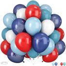 Balões HILAVO, vermelho, azul, branco, 60 peças, 30 cm para festa de beisebol