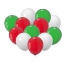 Balões JODIDI, 100 unidades, conjunto de látex vermelho, verde, branco, vermelho, verde