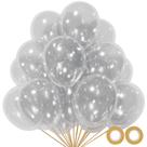 Balões KUULBELA Clear Latex de 12 polegadas, 110 unidades com fitas Balões KUULBELA Clear Latex de 12 polegadas, 110 unidades com fitas