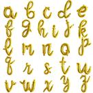 Balões Letter TONIFUL Cursive Gold 16 polegadas 52 unidades A-Z Balões Letter TONIFUL Cursive Gold 16 polegadas 52 unidades A-Z
