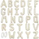 Balões Letter TONIFUL de 16 polegadas, branco creme, A-Z (26 unidades) Balões Letter TONIFUL de 16 polegadas, branco creme, A-Z (26 unidades)
