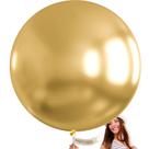 Balões Metalizados Dourados 36cm (4 Peças) - Ideal para Guirlanda ou Arco