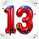Balões metalizados laackys Spider Theme Number 40 cm para festa