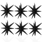 Balões metalizados LAIAMER 4D Starburst Cone 22 polegadas pretos (6 unidades)
