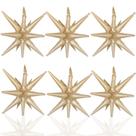 Balões metalizados LAIAMER Caramel Colour Star, 22 polegadas, pacote com 6