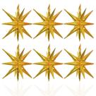 Balões metalizados LAIAMER de 14 pontas Star 4D Starburst Cone x6 Gold