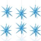 Balões metalizados LAIAMER, estrela de 14 pontas, azul claro de 22 polegadas (6 unidades)