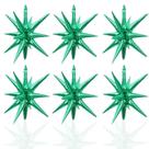 Balões metalizados LAIAMER Green Star 4D Starburst Cone 22 cm 6 unidades