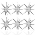 Balões metalizados LAIAMER Silver Star, 14 pontas, 22 polegadas, pacote com 6
