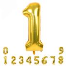 Balões numéricos TONIFUL 40 cm dourados com números grandes de 0 a 9 com hélio Balões numéricos TONIFUL 40 cm dourados com números grandes de 0 a 9 com hélio