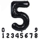 Balões Numéricos TONIFUL 40cm - Pretos (0-9) - Grandes Balões Numéricos TONIFUL 40cm - Pretos (0-9) - Grandes