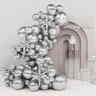 Balões PartyWoo Metallic Silver 110 peças Star 55x12cm +5y Balões PartyWoo Metallic Silver 110 peças Star 55x12cm +5y