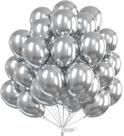 Balões PartyWoo Metallic Silver 50 peças de 30 cm para decoração
