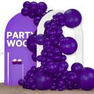Balões PartyWoo Royal Purple 120 unidades de tamanhos diferentes Balões PartyWoo Royal Purple 120 unidades de tamanhos diferentes