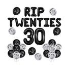 Balões Pretos 'RIP Twenties' Para Festa De Aniversário De 30 Anos, Decoração Engraçada 'Death to My Balões Pretos 'RIP Twenties' Para Festa De Aniversário De 30 Anos, Decoração Engraçada 'Death to My