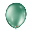 Balões São Roque Metalizado Nº 11 Redondo C/25un Verde