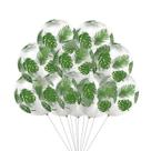 Balões Tropical Leaf, 30 cm, látex transparente, 12 unidades