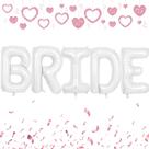 Balões Vibzox BRIDE 1m de folha branca para despedida de solteira