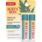 Bálsamo labial Burt's Bees Rescue com cera de abelha e açafrão 100% natural