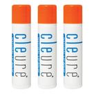 Bálsamo labial Cleure Organic All Natural SPF, 4,4 ml, pacote com 3 unidades