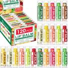Bálsamo labial DMSKY, pacote com 120, natural, com vitamina E e óleo de coco