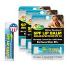Bálsamo labial Dr. Dan's SPF 30 à base de minerais, pacote com 3 unidades