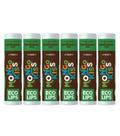Bálsamo labial Eco Lips Mongo Kiss, pacote com 6, cera de abelha 100% orgânica