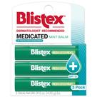 Bálsamo Labial Medicado Blistex Mint com FPS 15 - 3 unidades