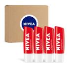 Bálsamo labial NIVEA Strawberry Tinted Lip Care, pacote com 4