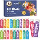 Bálsamo Labial YesBes Pack com 32 Unidades Hidratante Natural 8 Sabores Bálsamo Labial YesBes Pack com 32 Unidades Hidratante Natural 8 Sabores