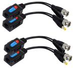 Balun de vídeo ZdycGtime HD Cat5 RJ45 para BNC com conector de alimentação