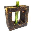Bambu da Sorte com Vaso em Vidro e Suporte de Madeira (Urban Art) Bambu da Sorte com Vaso em Vidro e Suporte de Madeira (Urban Art)