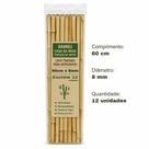 Bambu Natural Tratado para Artesanato 60cm x 8mm (12un)