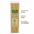 Bambu Natural Tratado para Artesanato 70cm x 8mm (12un)