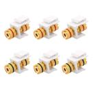 Banana Jack Binding Post Keystone Jack Insert, pacote com 6 unidades VCE