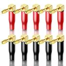 Banana Plugs KUYIOHIFI banhados a ouro 24K de 90 graus (5 pares/10 unidades)