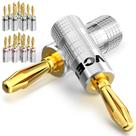 Banana Plugs VCELINK banhados a ouro 24K para fio de alto-falante, 12 pares
