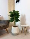 Bananeira Artificial 24 Folhas Vaso Origami 1,10m Premium - Branco
