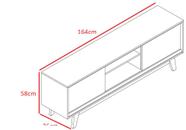Bancada Atlas para TV de até 70 polegadas - Cinamomo Off White - Madetec