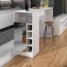 Bancada Balcão/Mesa de Cozinha com Adega 1 Porta e Espelho Multimóveis MP2248 Bancada Balcão/Mesa de Cozinha com Adega 1 Porta e Espelho Multimóveis MP2248
