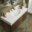 Bancada Banheiro com Cuba Esculpida Oval Oasis 80 cm