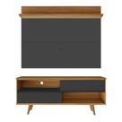 Bancada Com Painel Para Tv De Até 50" Notável Preto / Freijó