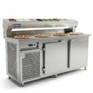 Bancada Condimentadora Fria Refrigerada Pizzaria 11 Gns