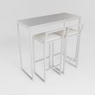 Bancada Cozinha Balcão Gourmet 120cm Branco Com 2 Banquetas Estofada Br Bancada Cozinha Balcão Gourmet 120cm Branco Com 2 Banquetas Estofada Br